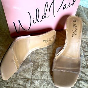 Clear slide on pumps